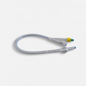 Hitecare Foley catheter - latex - 2 way - Silicon coated - 510ml x 410mm - white, FG12